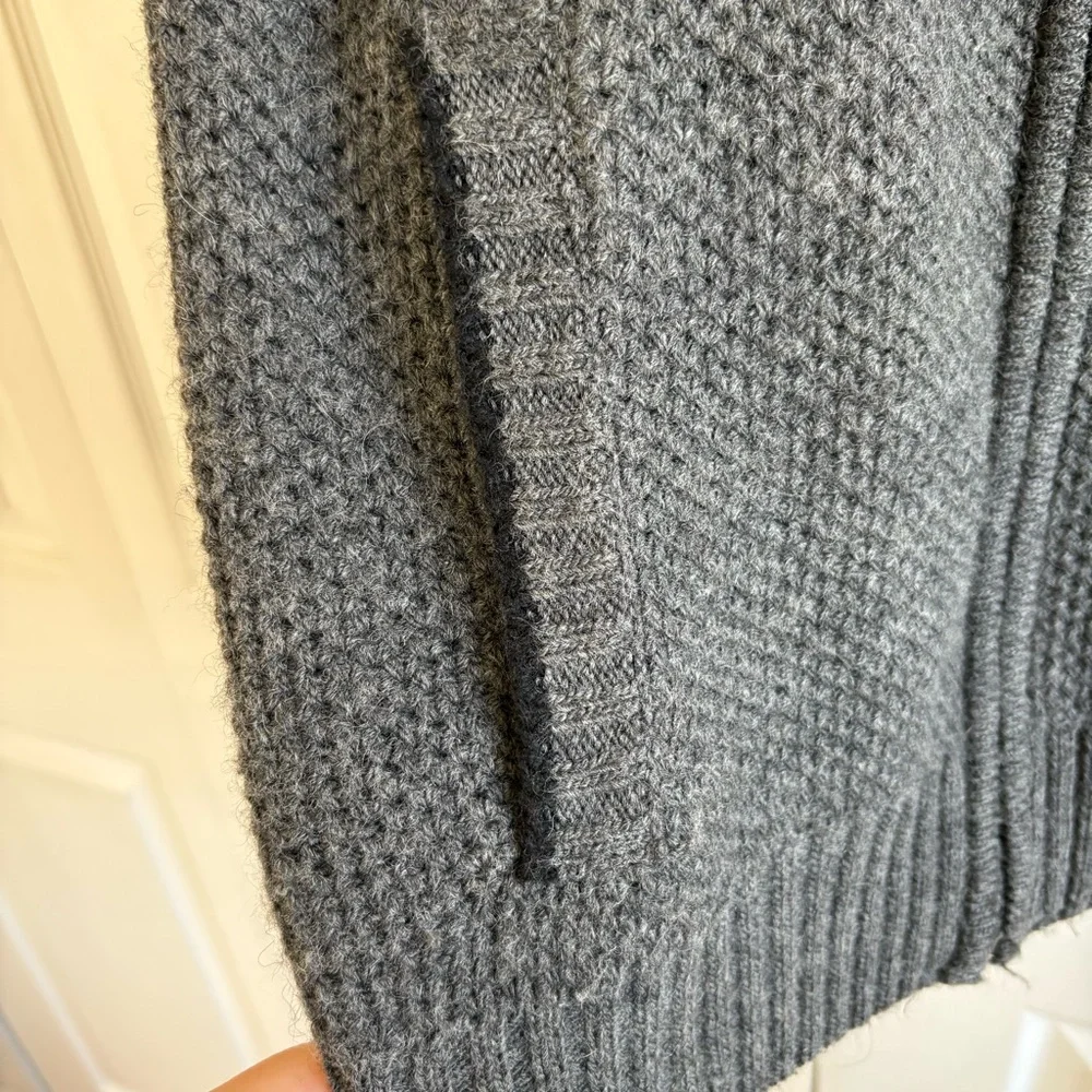 Daniele‎ Blasi Cardigan M Dark Grey Zip Knit Wool Blend Italy Career Academia